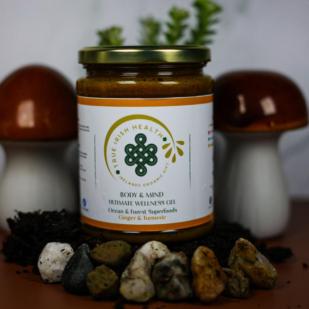 Irish Seamoss + Mixed Mushroom - Body & Mind Ultimate Wellness Gel - Ginger & Turmeric